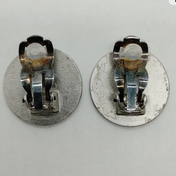 Chanel earrings silver 2000 Autumn clip on silver earrings - Picture 3 of 11